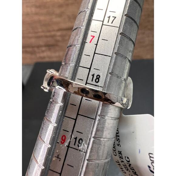 NEW Goshenite 5 stone Sterling silver ring size 8 - Picture 15 of 15